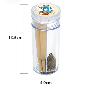 2022 New Plastic Herb Grinder Super Jar Herb Spice Storage 2 In 1 Kit
