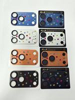 Protection d'objectif photo en verre avec design engrenage métallique 3D Bling et strass, autocollant fait main tendance pour iPhone 17 Pro Max 17 Pro