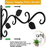 Luodonya — crochet mural en métal pour le jardin, extérieur, plantes, fleurs, lanternes, support à suspendre, panier