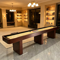 Mesa de Shuffleboard Grande de Madera Sólida, Mesa de Juego Clásica de Lujo para Sala de Juegos en Casa, Entretenimiento Familiar en Interiores, Tamaño Personalizado