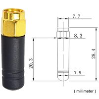 Petit module WiFi sans fil 2,4 GHz, antenne omnidirectionnelle, gain 3,5 dBi, puissance maximale 50 W, matériau ABS, adaptateur USB pour multicoptère
