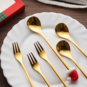 Giá Tốt Món Quà Giáng Sinh Món Tráng Miệng Muỗng Và Nĩa Dễ Thương Phim Hoạt Hình 6 Miếng Dao Kéo Thiết Lập Flatware Bộ Với Hộp - Product Image 4