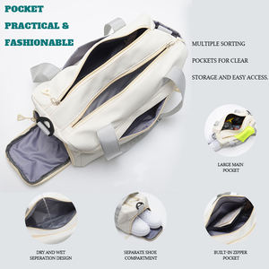 Bolsa de <span class=keywords><strong>viaje</strong></span> personalizada para hombre y <span class=keywords><strong>mujer</strong></span> con compartimento para zapatos y bolsa de gimnasio con bolsillo húmedo bolsa de yoga deportiva para avión - Product Image 3