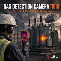 Cámara de inspección de fugas de gas petroquímico TIG10 640x512 IR CH4 SF6 NH3 Etileno con imagen, 0.86kg, IP67, Láser, Brújula, WiFi