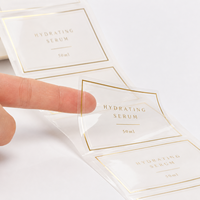 Étiquettes rondes transparentes personnalisées en gros, autocollants personnalisés transparents, rouleaux d'autocollants avec logo
