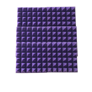 6PCSホットフォームピラミッドタイル音響フォームパネル防音および防音スポンジ (紫) - Product Image 2