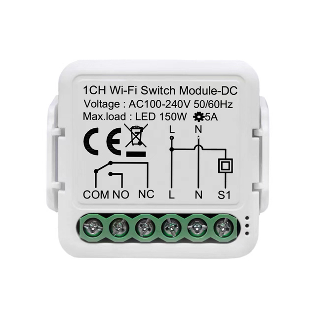 WIFI MINI 1CH 5A Smart Switch with Neutral Wire Support Alexa