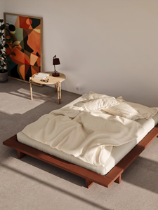 Nouveau <span class=keywords><strong>Cadre</strong></span> <span class=keywords><strong>de</strong></span> <span class=keywords><strong>Lit</strong></span> Pliable Minimaliste en Bois Massif Écologique, Design Plancher Bas, Modèle 2026, Idéal pour Petites Chambres en Location - Product Image 5