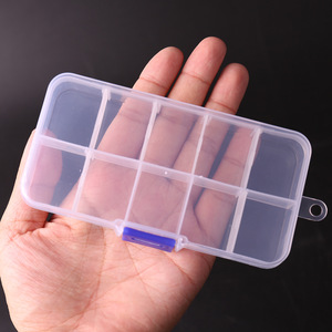 Model Storage Box 10 Grids <b>Tool</b> Organizer <b>Case</b> With Buckle Closure For Fishing Accessories Dust Resistant Plastic Container - Product Image 3