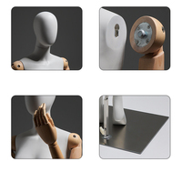Maniquí Femenino de Cuerpo Completo y Medio Cuerpo, Color Gris Claro, de Lujo, para Exhibición en Escaparates de Tiendas de Ropa Femenina de Alta Gama