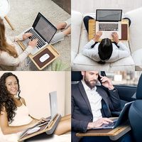 Vente chaude Bambou Ordinateur Portable Stand Bureau Avec Coussin Pour Lit Et Bureau Bambou Ordinateur Portable Stand avec refroidissement