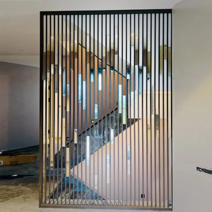 Paravent décoratif en acier inoxydable sur mesure, découpé au laser, ajouré, avec un design en relief 3D pour l'intérieur des villas et des hôtels - Product Image 5