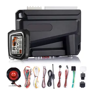 Sistema di kit spia di allarme per auto sensore di avvio universale lcd telecomando telecomando auto lock auto migliori allarmi per auto a due vie con anti jack