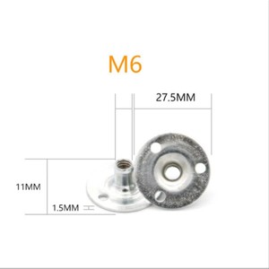 Inserto Roscado Xinjunye M8 de 27.5mm de Diámetro y 12mm de Altura para Herrajes de Puertas de Gabinete - Product Image 2