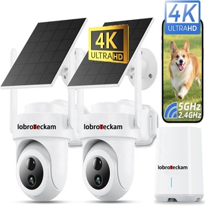 ระบบกล้องรักษาความปลอดภัยพลังงานแสงอาทิตย์ 4K 8MP ไร้สายสำหรับภายนอกอาคาร <span class=keywords><strong>ชุด</strong></span>กล้อง 4 ตัว รองรับ WiFi 2.4/5GHz แบบดูอัลแบนด์ พร้อมแผงโซลาร์เซลล์ ไม่มีค่าบริการรายเดือน - Product Image 1