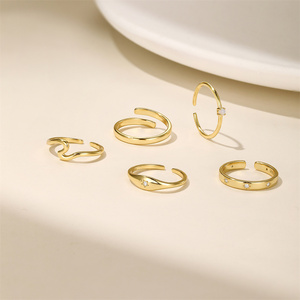Anillo de Dedo Ajustable de Plata de Ley 925 con Oro de 18k, Estilo Clásico, Joyería de Playa, Marca Canner Fashion - Product Image 2