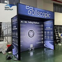 Boîte à lumière SEG personnalisée avec impression de logo, présentoirs, stand d'exposition, mur de stand, événements commerciaux, boîte à lumière en tissu polyester