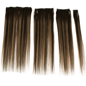 K.SWIGS Extensiones de Cabello Humano Remy Chino 100% con Clip, Cutícula Alineada, Densidad Normal, Suaves, Sin Caída, Color Mixto, Liso Natural - Product Image 5