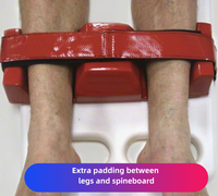 JIE YUAN Blocs d'immobilisation de jambes réglables pour planche de colonne vertébrale NBR Mousse de retenue médicale avec sangles