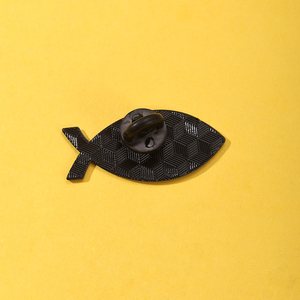 Pins <span class=keywords><strong>de</strong></span> esmalte suave personalizados al por mayor con impresión UV, <span class=keywords><strong>de</strong></span> níquel negro, diseño <span class=keywords><strong>de</strong></span> Pez Jesús Ichthys, insignias, directo <span class=keywords><strong>de</strong></span> fábrica, OEM ODM, en stock - Product Image 2