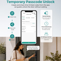 Cerradura Inteligente de Aluminio con Huella Dactilar y Contraseña SJJ, Teclado con App Tuya, Tarjeta IC RFID, Entrada sin Llave, Marco Estrecho para el Hogar