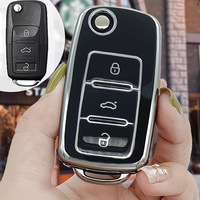 Étui de clé de voiture de luxe en TPU anti-chute et résistant aux rayures pour hommes et femmes, compatible Volkswagen/Skoda/Langyi/Mingray/Speedy/Kodiak/C T