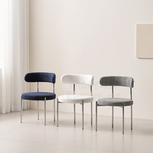 Rami <b>Chair</b> Modern Restaurant <b>Chair</b> Soft Boucle Commercial <b>Dining</b> <b>Chair</b> Ergonomic Comfort Stackable <b>Chair</b> Tool Free Assembly - Product Image 4