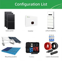 Sistem Surya Hibrida Komersial 50kW Growatt 50K-XHU 4 MPPT Panel 80x630W Baterai Rak HV 40.96kWh untuk Kantor Pabrik Gudang