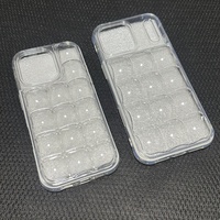 Coque arrière détachable double couche avec coussin d'air pour iPhone 17 16 15 Pro Max – Panneau arrière 2-en-1 détachable, accessoire DIY pour coque de téléphone
