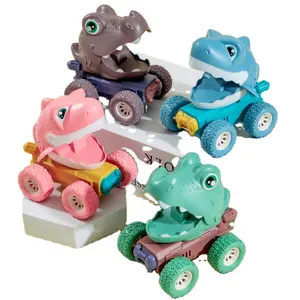 新设计印刷机拉回动物鳄鱼鲨鱼玩具车印刷机和儿童玩具