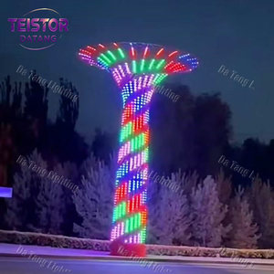 Éclairage personnalisé sur le thème de la tour du ciel de Noël pour les projets de paysagisme extérieur, les présentoirs commerciaux et les événements festifs - Product Image 3