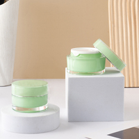 Nouveau design de pot en plastique rechargeable de 30 ml et 50 ml, pot pour crème pour le visage, récipient cosmétique, pot en acrylique, couleur personnalisée