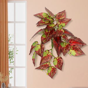 Plantes vertes artificielles avec feuilles de Monstera 10cm-30cm en caoutchouc souple pour décoration de mariage et de maison - Product Image 3