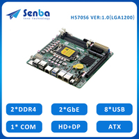 Placa base H570S6 Nas todo en uno compatible con LGA1200 con Q570 Chipset 2 Lan 4K 6 * SATA 2 * M.2 computadora de placa única
