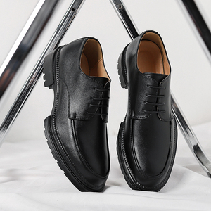 Zapatos de vestir y Oxford retro de diseñador para hombre, de cuero genuino, casuales, de caña alta, mocasines de punta, fáciles de poner, tallas grandes, novedad transfronteriza - Product Image 2