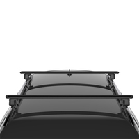 Barres transversales de toit en alliage d'aluminium pour SUV, accessoires extérieurs pour voiture, 115 cm, noires, capacité de charge 75 kg, pour le transport de marchandises