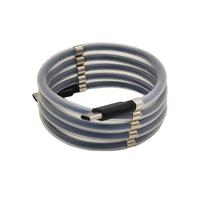 Cable USB de Carga Rápida Retráctil Automático de 2.4A, Cable de Datos Micro con Cuentas Magnéticas Tipo C a Tipo C