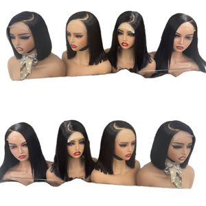 Letsfly ลดราคาสุดคุ้ม วิกผมเวียดนาม 12A แบบ Super Double Drawn ตรงธรรมชาติ  วิกผมบ๊อบสั้นแบบไม่ต้องใช้กาว 5x5 - Product Image 1