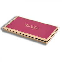Miroir de poche compact personnalisé de qualité supérieure pour cartes de visite, double, anti-chute, en alliage de zinc, pliable, portable