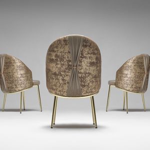 Ensemble de table à manger moderne Rosse Milano, 6 chaises en métal, dossier solide, meubles durables pour la maison, Turquie - Product Image 2