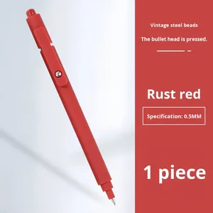 Amazon için sıcak satış Retro Macaron renk 0.5mm jel mürekkep kalemi sınır ötesi renkli geri çekilebilir jel kalem mavi mürekkep plastikten yapılmış - Product Image 5