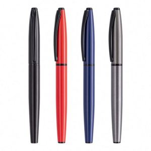 Wholesale High Quality Promotional 0.7mm Ballpoint <b>Pen</b> Comfortable Matte Black Metal with <b>Colorful</b> Red Blue Gray Black Inks - Product Image 6