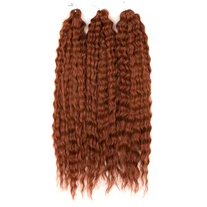Ariel rusya'da gevşek derin dalga Remy saç demetleri süper uzun sentetik kıvırcık dalga büküm tığ saç sentetik saç uzantıları