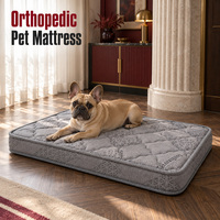 Matelas orthopédique pour chien avec option noyau en fibre de coco, housse personnalisée et emballage à marque privée pour la vente au détail de lits pour animaux de compagnie de marque