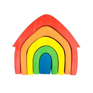 Kích Thước <span class=keywords><strong>L</strong></span>ớn Cầu Vồng Xây Dựng Khối Sáng Tạo Bằng Gỗ Montessori Giáo Dục Đồ Chơi Cho Trẻ Em Bé Xây Dựng Đồ Chơi Cho Trẻ Em - Product Image 4