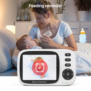 Usine nouveau moniteur bébé 355 degrés 3.2 pouces écran vision nocturne modèle ECO bidirectionnel alarme de température bébé moniteur vidéo caméra - Product Image 5