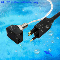 Connecteur plat étanche avec connexion de câble mâle et femelle, gain de place pour insertion et extraction sous-marines
