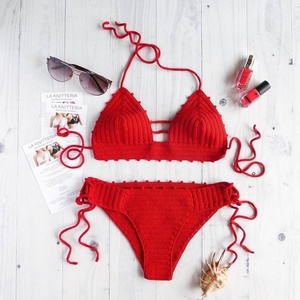 Bikini sexy tricoté à la main au crochet, personnalisé 2026, MOQ 50, pour femmes, maillot de bain, tenue de plage, mini bikini string, fabricant de maillots de bain - Product Image 2