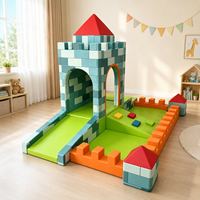 Château de jeu intérieur pour enfants, équipement de terrain de jeu intérieur, maisonnette de jeu pour tout-petits, équipement de jeu souple pour location événementielle