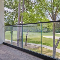 Garde-corps en aluminium pour terrasse balcon ou escalier garde-corps en verre